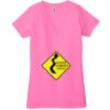 Ladies' Jersey Short-Sleeve Deep V-Neck T-Shirt Thumbnail