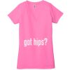 Ladies' Jersey Short-Sleeve Deep V-Neck T-Shirt Thumbnail