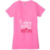 Ladies' Jersey Short-Sleeve Deep V-Neck T-Shirt Thumbnail