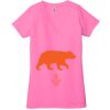 Ladies' Jersey Short-Sleeve Deep V-Neck T-Shirt Thumbnail