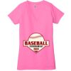 Ladies' Jersey Short-Sleeve Deep V-Neck T-Shirt Thumbnail