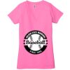 Ladies' Jersey Short-Sleeve Deep V-Neck T-Shirt Thumbnail