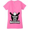 Ladies' Jersey Short-Sleeve Deep V-Neck T-Shirt Thumbnail