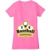 Ladies' Jersey Short-Sleeve Deep V-Neck T-Shirt Thumbnail