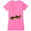Ladies' Jersey Short-Sleeve Deep V-Neck T-Shirt Thumbnail