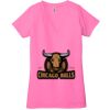 Ladies' Jersey Short-Sleeve Deep V-Neck T-Shirt Thumbnail