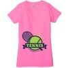 Ladies' Jersey Short-Sleeve Deep V-Neck T-Shirt Thumbnail