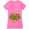 Ladies' Jersey Short-Sleeve Deep V-Neck T-Shirt Thumbnail