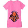 Ladies' Jersey Short-Sleeve Deep V-Neck T-Shirt Thumbnail