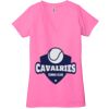 Ladies' Jersey Short-Sleeve Deep V-Neck T-Shirt Thumbnail