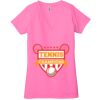 Ladies' Jersey Short-Sleeve Deep V-Neck T-Shirt Thumbnail