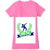 Ladies' Jersey Short-Sleeve Deep V-Neck T-Shirt Thumbnail