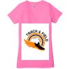 Ladies' Jersey Short-Sleeve Deep V-Neck T-Shirt Thumbnail
