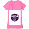 Ladies' Jersey Short-Sleeve Deep V-Neck T-Shirt Thumbnail