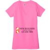 Ladies' Jersey Short-Sleeve Deep V-Neck T-Shirt Thumbnail