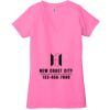 Ladies' Jersey Short-Sleeve Deep V-Neck T-Shirt Thumbnail