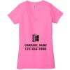 Ladies' Jersey Short-Sleeve Deep V-Neck T-Shirt Thumbnail