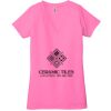Ladies' Jersey Short-Sleeve Deep V-Neck T-Shirt Thumbnail