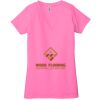 Ladies' Jersey Short-Sleeve Deep V-Neck T-Shirt Thumbnail