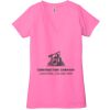 Ladies' Jersey Short-Sleeve Deep V-Neck T-Shirt Thumbnail