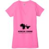 Ladies' Jersey Short-Sleeve Deep V-Neck T-Shirt Thumbnail
