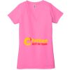 Ladies' Jersey Short-Sleeve Deep V-Neck T-Shirt Thumbnail