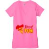 Ladies' Jersey Short-Sleeve Deep V-Neck T-Shirt Thumbnail