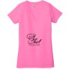 Ladies' Jersey Short-Sleeve Deep V-Neck T-Shirt Thumbnail