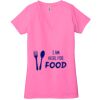 Ladies' Jersey Short-Sleeve Deep V-Neck T-Shirt Thumbnail
