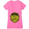 Ladies' Jersey Short-Sleeve Deep V-Neck T-Shirt Thumbnail