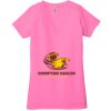 Ladies' Jersey Short-Sleeve Deep V-Neck T-Shirt Thumbnail