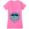 Ladies' Jersey Short-Sleeve Deep V-Neck T-Shirt Thumbnail