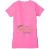 Ladies' Jersey Short-Sleeve Deep V-Neck T-Shirt Thumbnail