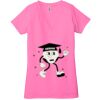 Ladies' Jersey Short-Sleeve Deep V-Neck T-Shirt Thumbnail