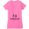 Ladies' Jersey Short-Sleeve Deep V-Neck T-Shirt Thumbnail
