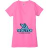 Ladies' Jersey Short-Sleeve Deep V-Neck T-Shirt Thumbnail
