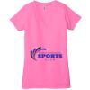 Ladies' Jersey Short-Sleeve Deep V-Neck T-Shirt Thumbnail