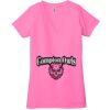 Ladies' Jersey Short-Sleeve Deep V-Neck T-Shirt Thumbnail