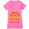 Ladies' Jersey Short-Sleeve Deep V-Neck T-Shirt Thumbnail