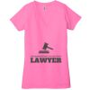 Ladies' Jersey Short-Sleeve Deep V-Neck T-Shirt Thumbnail