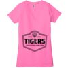 Ladies' Jersey Short-Sleeve Deep V-Neck T-Shirt Thumbnail