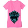 Ladies' Jersey Short-Sleeve Deep V-Neck T-Shirt Thumbnail