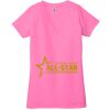 Ladies' Jersey Short-Sleeve Deep V-Neck T-Shirt Thumbnail