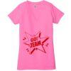 Ladies' Jersey Short-Sleeve Deep V-Neck T-Shirt Thumbnail
