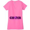 Ladies' Jersey Short-Sleeve Deep V-Neck T-Shirt Thumbnail