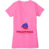 Ladies' Jersey Short-Sleeve Deep V-Neck T-Shirt Thumbnail