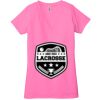 Ladies' Jersey Short-Sleeve Deep V-Neck T-Shirt Thumbnail