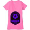 Ladies' Jersey Short-Sleeve Deep V-Neck T-Shirt Thumbnail