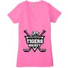 Ladies' Jersey Short-Sleeve Deep V-Neck T-Shirt Thumbnail