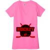 Ladies' Jersey Short-Sleeve Deep V-Neck T-Shirt Thumbnail